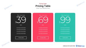 Pricing Table Template