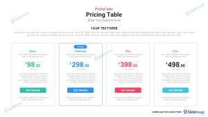 Pricing Table Template